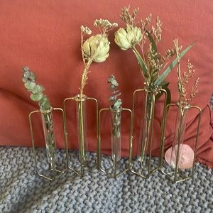 Anthropologie brass flower vase